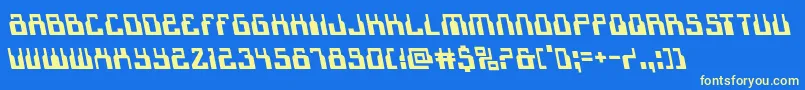 1968odysseyleft Font – Yellow Fonts on Blue Background