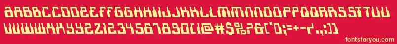 1968odysseyleft Font – Yellow Fonts on Red Background