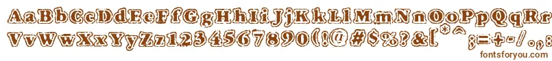 Vtcfuzzypunkyslippers Font – Brown Fonts on White Background