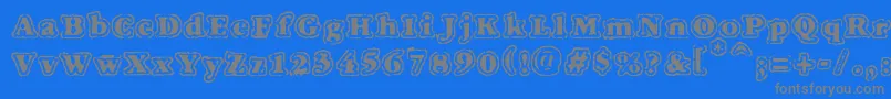 Vtcfuzzypunkyslippers Font – Gray Fonts on Blue Background