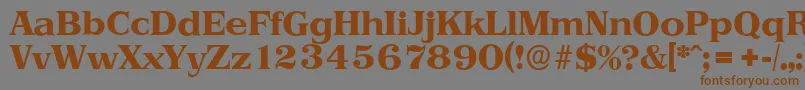 More about PriamosserialXboldRegular Font PriamosserialXboldRegular Font – Brown Fonts on Gray Background