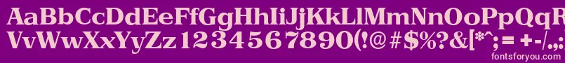 PriamosserialXboldRegular Font – Pink Fonts on Purple Background