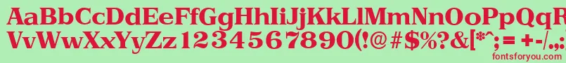 Шрифт PriamosserialXboldRegular – красные шрифты на зелёном фоне