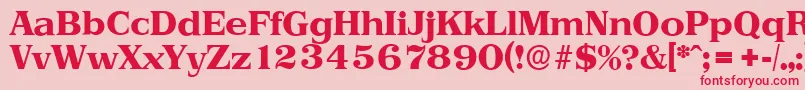 PriamosserialXboldRegular Font – Red Fonts on Pink Background