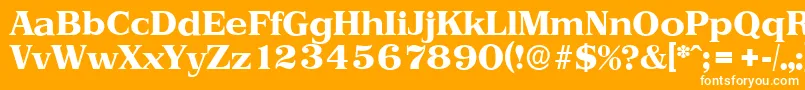 PriamosserialXboldRegular Font – White Fonts on Orange Background