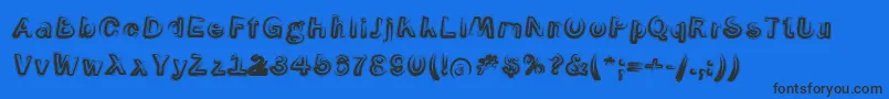 SmokeContourItalic Font – Black Fonts on Blue Background