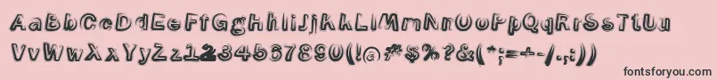 SmokeContourItalic Font – Black Fonts on Pink Background