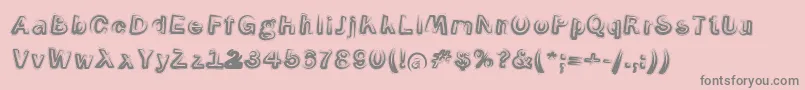 SmokeContourItalic Font – Gray Fonts on Pink Background