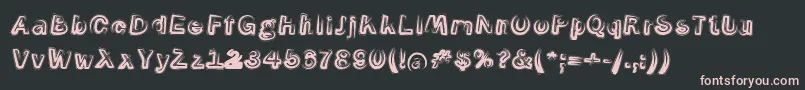 SmokeContourItalic Font – Pink Fonts on Black Background