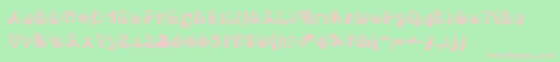 SmokeContourItalic Font – Pink Fonts on Green Background