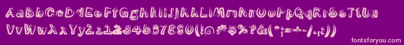 SmokeContourItalic Font – Pink Fonts on Purple Background