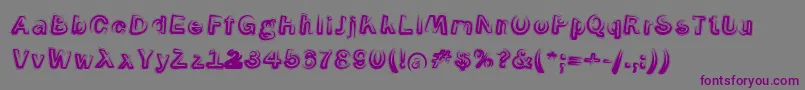 SmokeContourItalic Font – Purple Fonts on Gray Background
