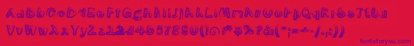 SmokeContourItalic Font – Purple Fonts on Red Background