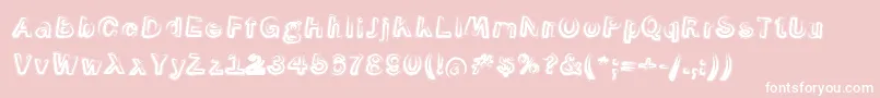 SmokeContourItalic Font – White Fonts on Pink Background