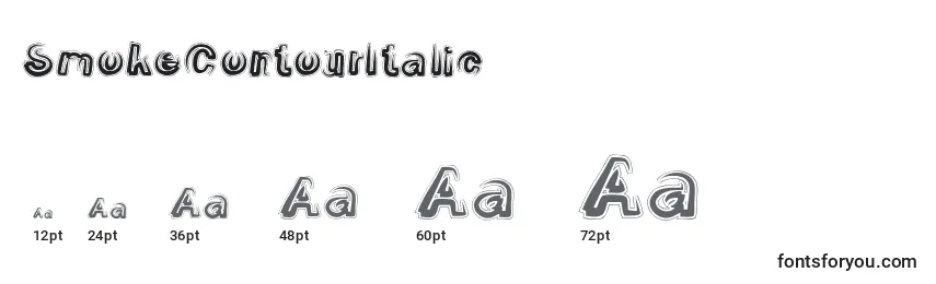 SmokeContourItalic Font Sizes