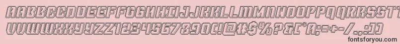 Thundertrooperengraveital Font – Black Fonts on Pink Background