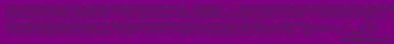 Thundertrooperengraveital Font – Black Fonts on Purple Background