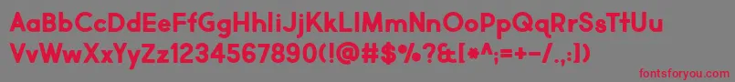 フォントBmdMarketFreshBold – 赤い文字の灰色の背景