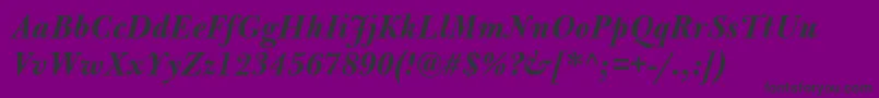 BulmerMtBolditalic Font – Black Fonts on Purple Background