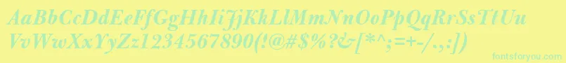 Lisätietoja BulmerMtBolditalic-fontista BulmerMtBolditalic-fontti – vihreät fontit keltaisella taustalla