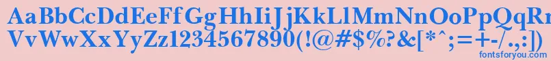 フォントPasmaBold – ピンクの背景に青い文字