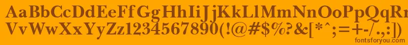 Шрифт PasmaBold – коричневые шрифты на оранжевом фоне