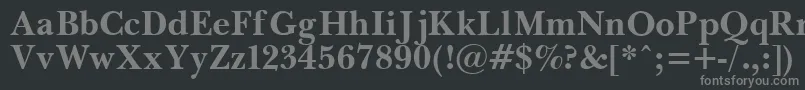 フォントPasmaBold – 黒い背景に灰色の文字