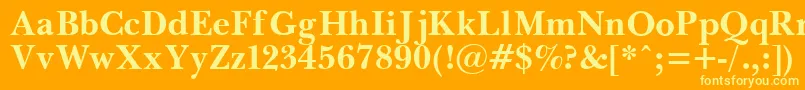 フォントPasmaBold – オレンジの背景に黄色の文字