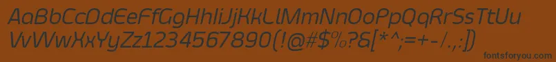 Шрифт SmoolthanRegularItalic – чёрные шрифты на коричневом фоне