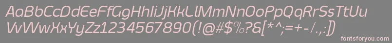Шрифт SmoolthanRegularItalic – розовые шрифты на сером фоне