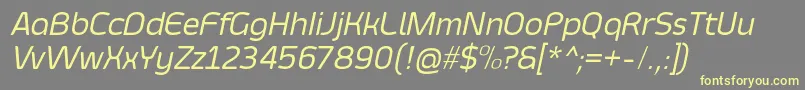 Czcionka SmoolthanRegularItalic – żółte czcionki na szarym tle