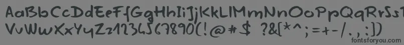 Шрифт MojitoInJune – чёрные шрифты на сером фоне