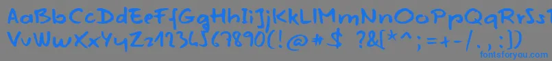 MojitoInJune Font – Blue Fonts on Gray Background