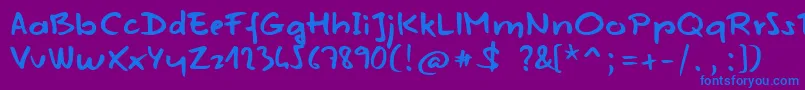 MojitoInJune Font – Blue Fonts on Purple Background