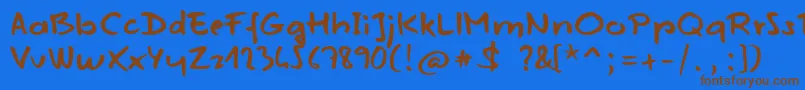 MojitoInJune Font – Brown Fonts on Blue Background