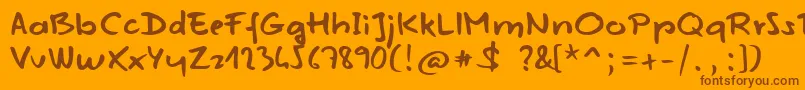 MojitoInJune Font – Brown Fonts on Orange Background