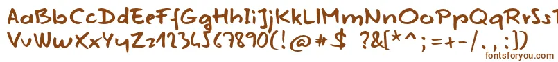 Шрифт MojitoInJune – коричневые шрифты на белом фоне