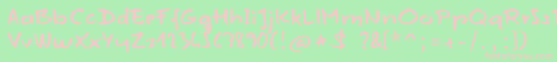 MojitoInJune Font – Pink Fonts on Green Background