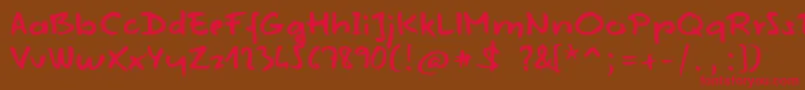 MojitoInJune Font – Red Fonts on Brown Background