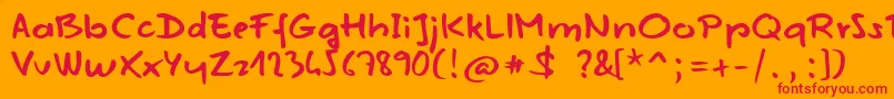MojitoInJune Font – Red Fonts on Orange Background