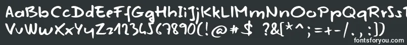 フォントMojitoInJune – 黒い背景に白い文字