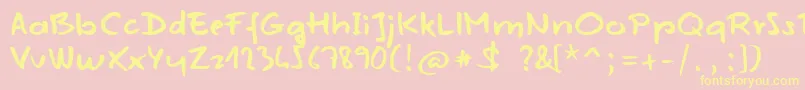 MojitoInJune Font – Yellow Fonts on Pink Background