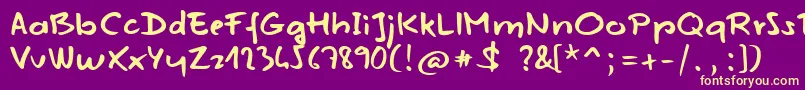 MojitoInJune Font – Yellow Fonts on Purple Background