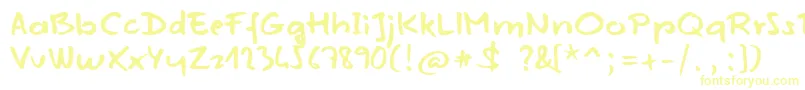 MojitoInJune Font – Yellow Fonts on White Background