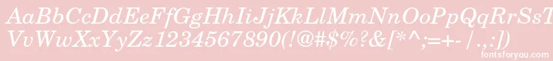 TexgyrescholaItalic Font – White Fonts on Pink Background