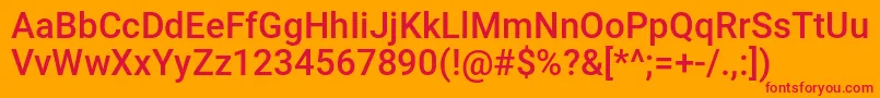 Guardian23D Font – Red Fonts on Orange Background