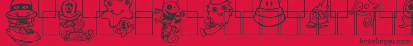 Zalienz Font – Black Fonts on Red Background