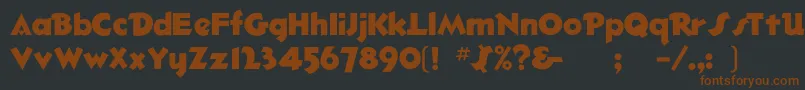 Bigshot Font – Brown Fonts on Black Background