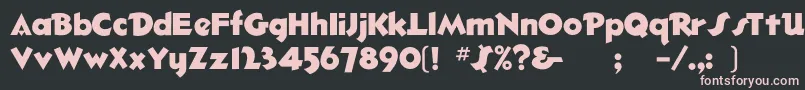 Bigshot Font – Pink Fonts on Black Background