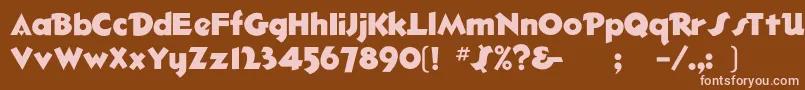 Bigshot Font – Pink Fonts on Brown Background